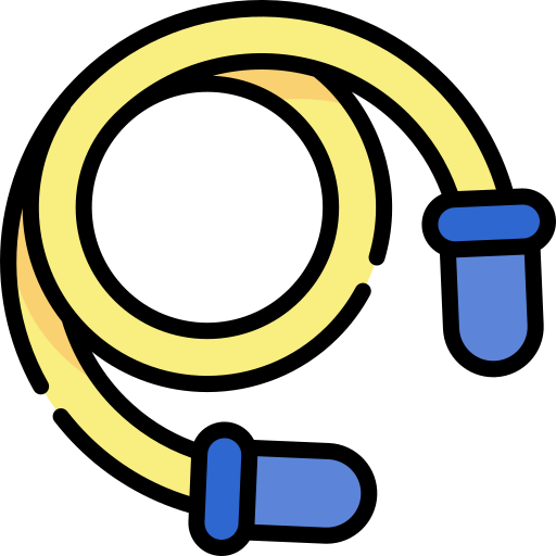 a yellow heavy jump rope