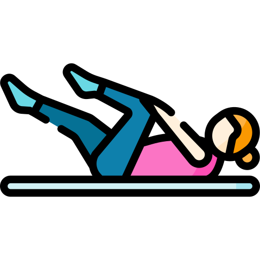 person stretching on mat